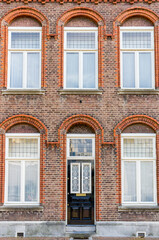 Brick facade of a typical dutch house in Roermond, Netherlands
