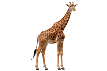 A giraffe isolated on transparent background.