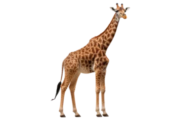 Foto op Plexiglas A giraffe isolated on transparent background. © tong2530