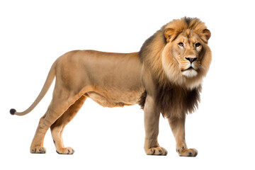 A lion isolated on transparent background.