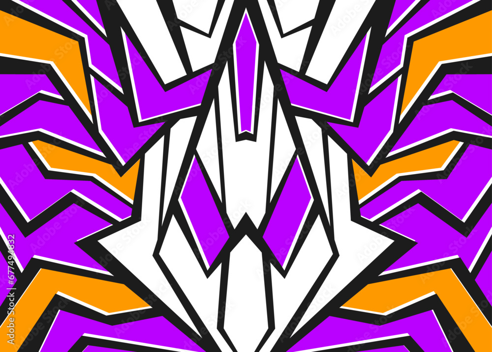 Aufkleber abstract background with colorful geometric ornament pattern
