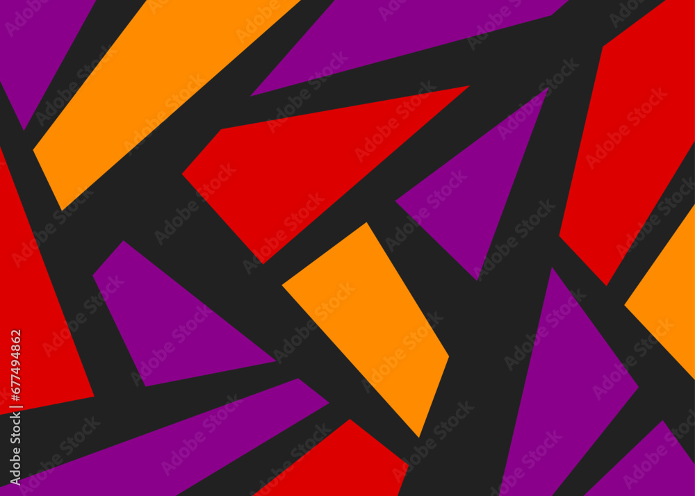 Poster abstract background with colorful geometric and irregular line pattern