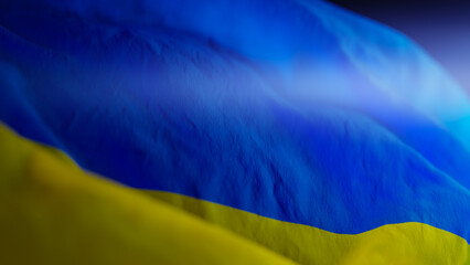 Ukraine Waving National Flag,3d rendering