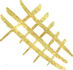 golden hand drawn lines