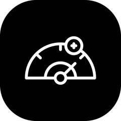 Fototapeta premium Positive key performance indicator icon with black filled line outline style. concept, symbol, sign, employee, space, banner, hand. Vector Illustration