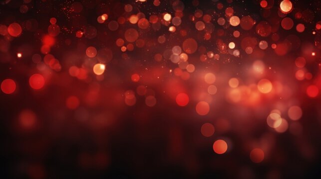 Abstract red bokeh Christmas background