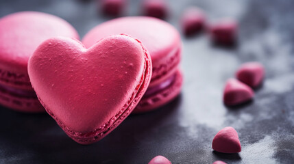 Obraz premium Heart shape macaroons