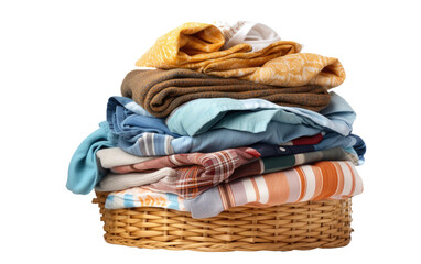 Tidy Laundry Stack On Isolated Background