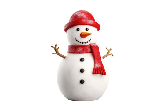 A snowman isolated on transparent background.
