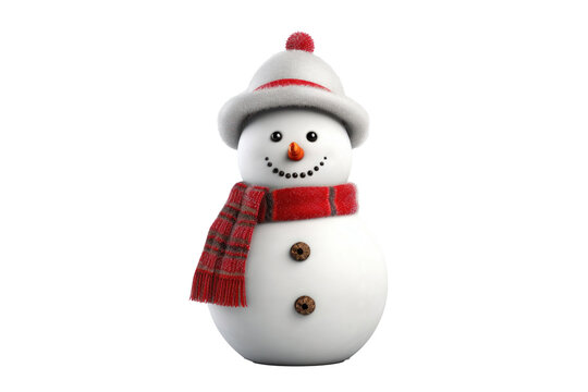 A snowman isolated on transparent background.