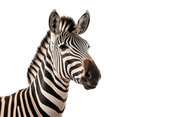 Fototapeta na wymiar A zebra isolated on transparent background.
