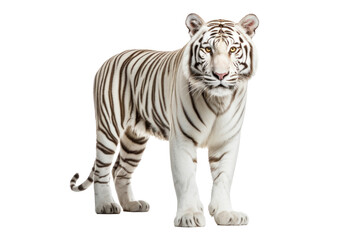Obraz premium A white tiger isolated on transparent background.