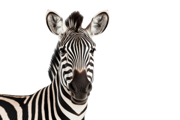 Fototapeta na wymiar A zebra isolated on transparent background.