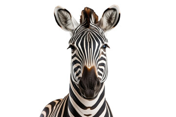 A zebra isolated on transparent background.