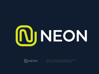Modern professional logo in the shape of the letter N. Exclusive N shape
