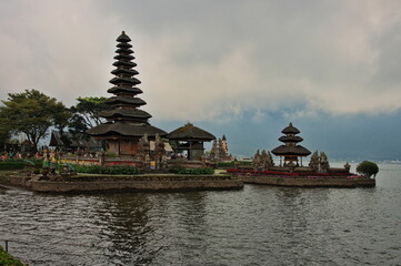 Ulun Danu Bratan - Hindu temple on Bratan lake landscape, Bali, Indonesia