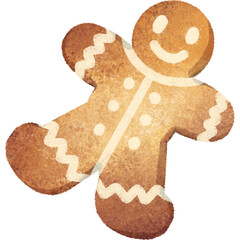 gingerbread man isolated on white