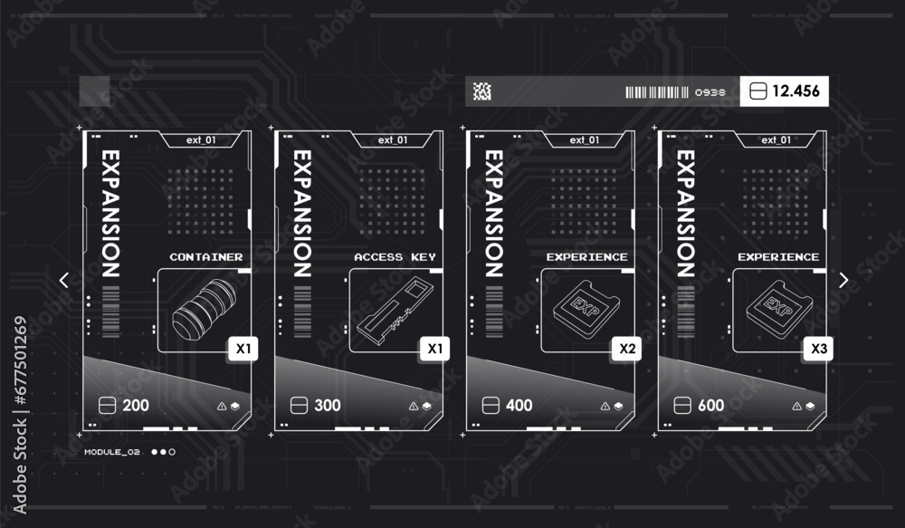 Poster sci-fi futuristic hud dashboard display virtual reality technology screen. game ui screen, abstract 