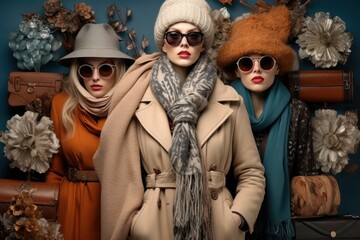 Winter Fashion: Showcase stylish winter attire, including scarves, hats, and coats. - Generative AI
