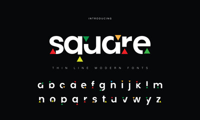 Fototapeta na wymiar Future modern alphabet font. Typography urban style fonts for sport, technology, digital, movie logo design