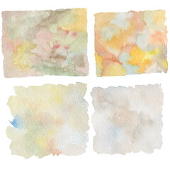 watercolor illustration set of watercolor backgrounds on white hand drawn background. for background, logo