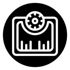 weight scale glyph icon