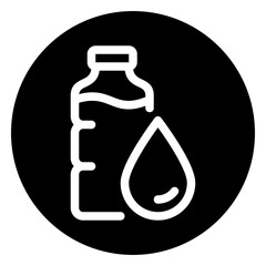 water bottle glyph icon