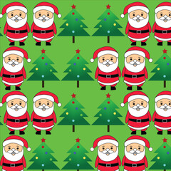 set of santa claus pattern