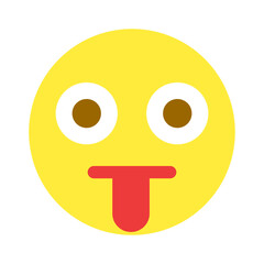 表情、舌、ベーを表すカラースタイルのアイコン