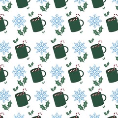 Cozy Winter Wonderland Seamless Digital Paper Pattern