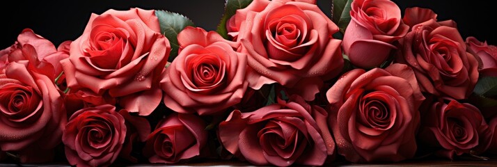 Plenty Red Natural Roses Seamless Background , Banner Image For Website, Background Pattern Seamless, Desktop Wallpaper