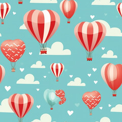 Whimsical Heart Balloons Enchanting Valentines Day