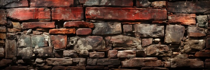 Red Brick Wall Medieval Background Stone , Banner Image For Website, Background Pattern Seamless, Desktop Wallpaper