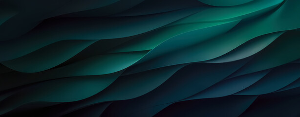 Green-Blue Wave Background - obrazy, fototapety, plakaty