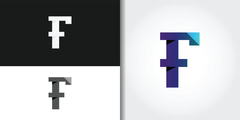 rigid letter f logo set