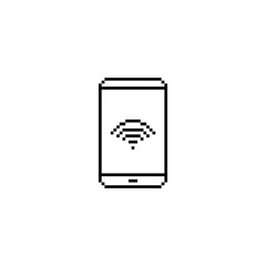 this is phone notification icon in pixel art with simple color and white background ,this item good for presentations,stickers, icons, t shirt design,game asset,logo and your project.