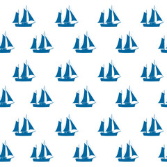 Ship seamless pattern, vector illustration