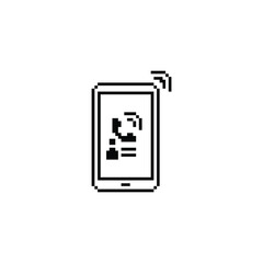 this is phone notification icon in pixel art with simple color and white background ,this item good for presentations,stickers, icons, t shirt design,game asset,logo and your project.