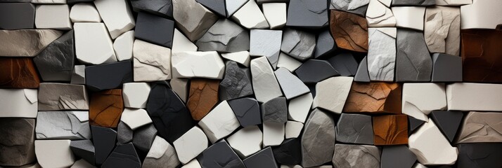 Seamless Black White Gray Mosaic Marble , Banner Image For Website, Background Pattern Seamless, Desktop Wallpaper