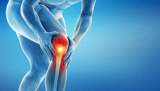 Fototapeta 3D Visualization Maps the Comprehensive Anatomy of the Human Knee