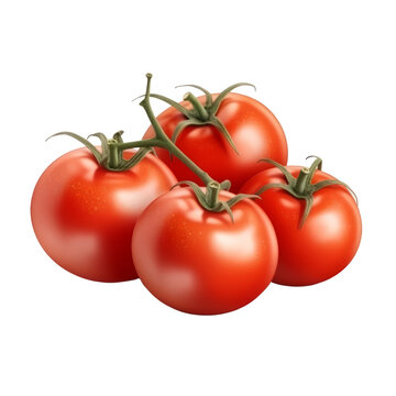 Tomato on islolated white, Generative AI