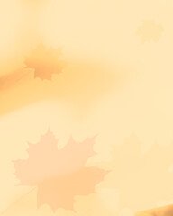 Autumn Background Wall Shadow Leaf Maple Beige Backdrop blur Fall Empty Room Gradient Orange Yellow Pastel 3d Bg Floor Pattern Light Wallpaper Mockup Product Template Minimal Elegant Overlay Abstract.