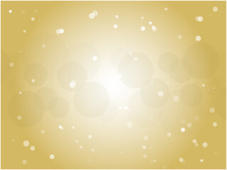 静かに雪が降るイメージのアブストラクト背景_ゴールド