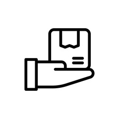 Delivery delivery services icon with black outline style. service, delivery, order, courier, fast, shipping, transport. Vector Illustration