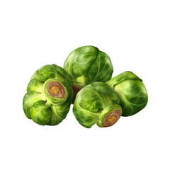 Fototapeta premium Brussels sprouts, Generative AI
