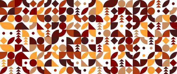 Colorful colourful modern vector abstract geometric background with circles, rectangles and squares simple shapes graphic pattern