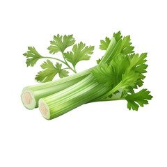 Celery on islolated white, Generative AI