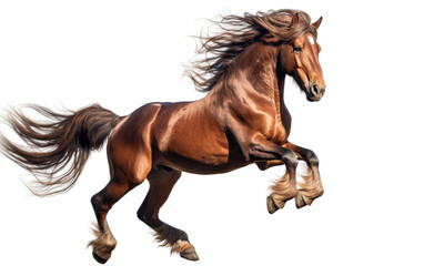Obraz na płótnie Canvas Stallion's Regal Rear On Isolated Background