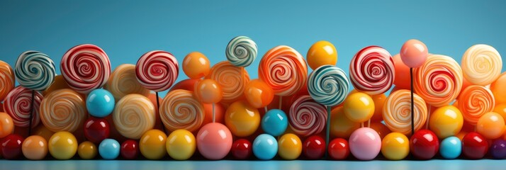 Seamless Pattern Candy Colorful Lollipops Background , Banner Image For Website, Background Pattern Seamless, Desktop Wallpaper