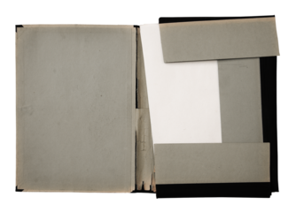 old folder with stack of papers